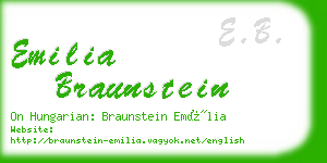 emilia braunstein business card
